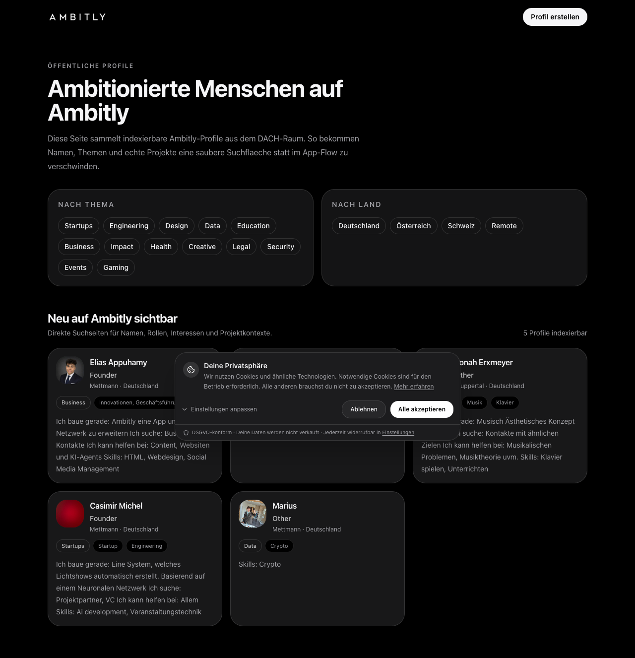 Profil-Ansicht